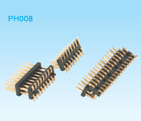 PH1.27雙排雙塑SMD排針（可帶定位柱）H=1.0、1.5、2.0、2.5mm